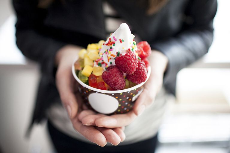 delle calorie, barretta yogurt, basso contenuto, calorie oncia, della tazza, frutta fresca