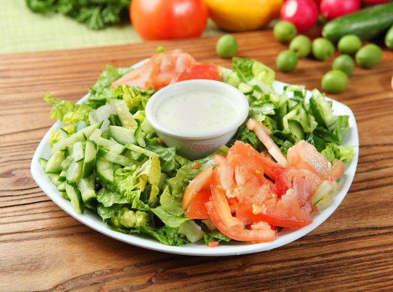 condimento insalata, basso contenuto, condimento ranch, grassi calorie, singola porzione