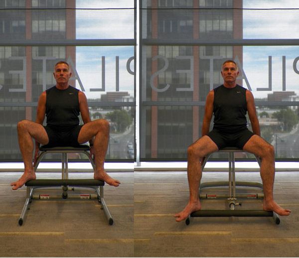 sedia Pilates, della sedia, della sedia Pilates, gamba destra, Pompe gamba, inferiore corpo